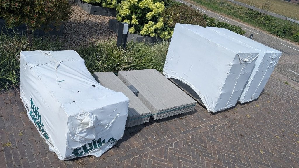 230 stuks Wallblock Old Antraciet 15x15x30 Stapelblok nieuw, Tuin en Terras, Ophalen, Blok, Nieuw, Minder dan 25 cm