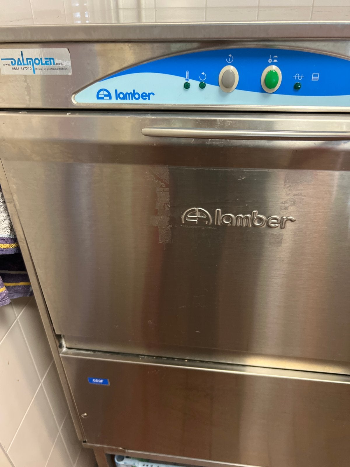 Lamber professionele vaatwasser - RVS, Ophalen, Gebruikt, 60 cm of meer, Inbouw