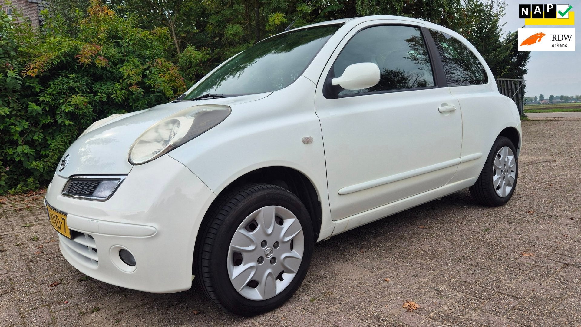 Nissan Micra 1.2 Acenta 110000 KM! AIRCO KETTING NWE APK, Voorwielaandrijving, 4 cilinders, Wit, Origineel Nederlands