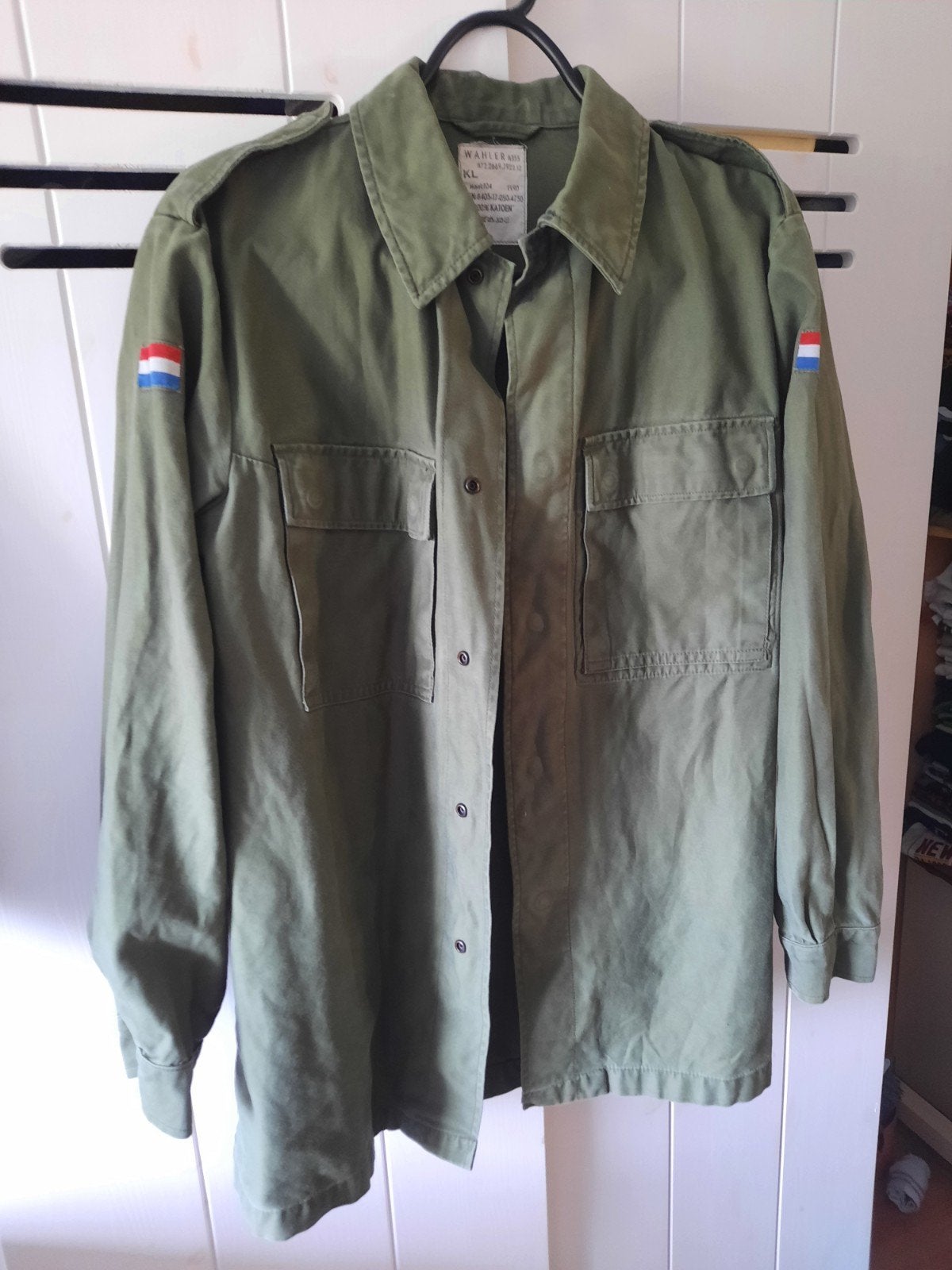 Vintage Nederlands Militair Overhemd - Maat L, Kleding | Heren, Maat 52/54 (L), Ophalen of Verzenden, WAHLER, Gedragen
