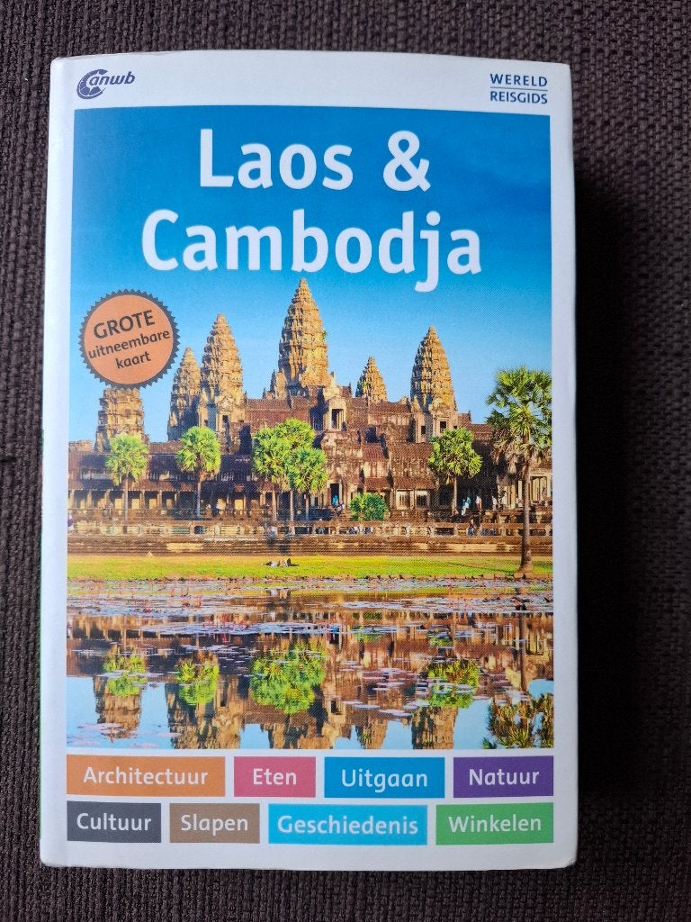 ANWB Wereld Reisgids Laos & Cambodja met kaart, Boeken, Ophalen of Verzenden, Reisgids of -boek, ANWB, Azië