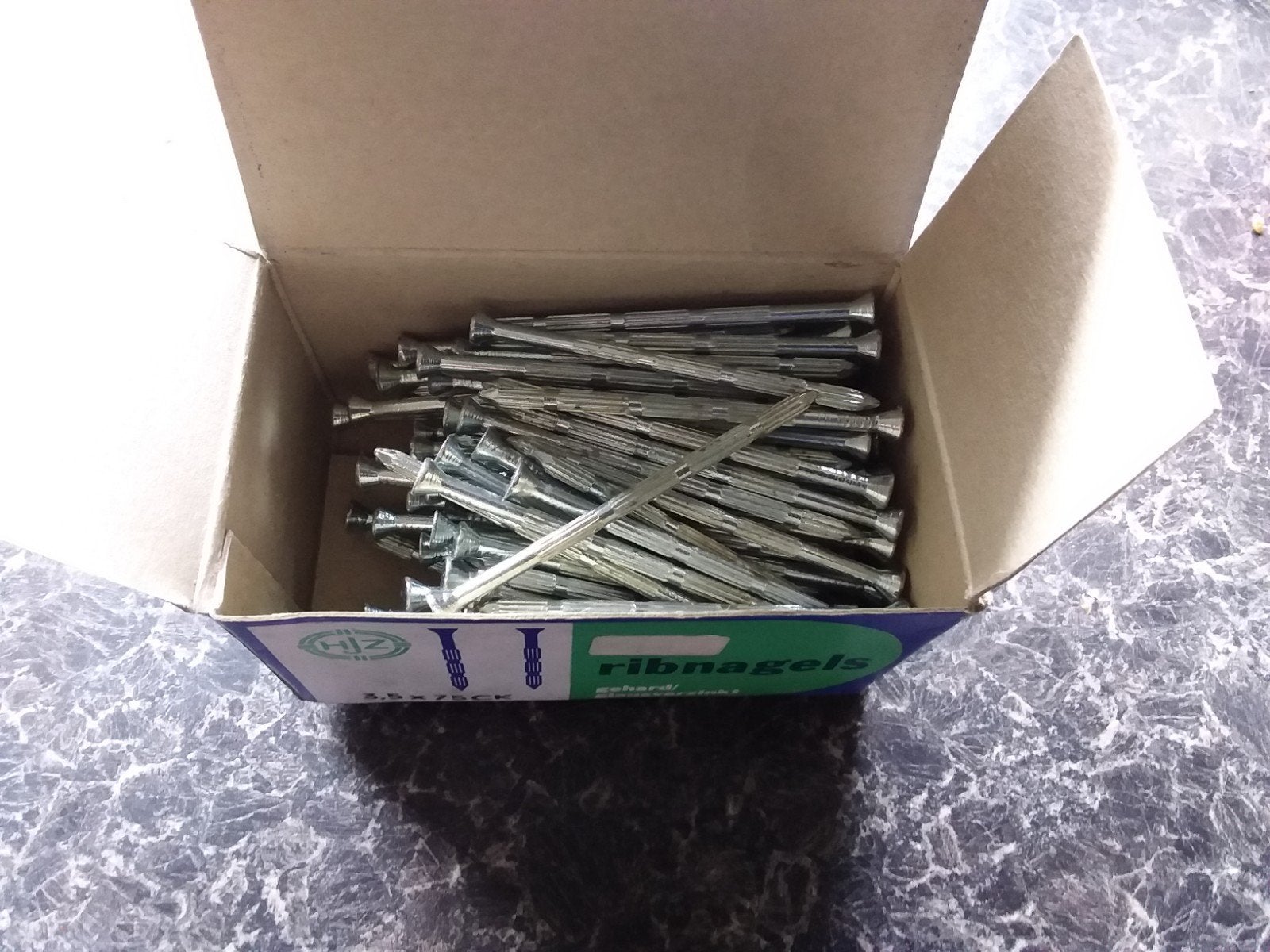 HJZ Ribnagels ribnagel 2,7x70 / 3,5x75 CK verz betonspijkers, Doe-het-zelf en Verbouw, Metalen, Ophalen, Nieuw, IJzer