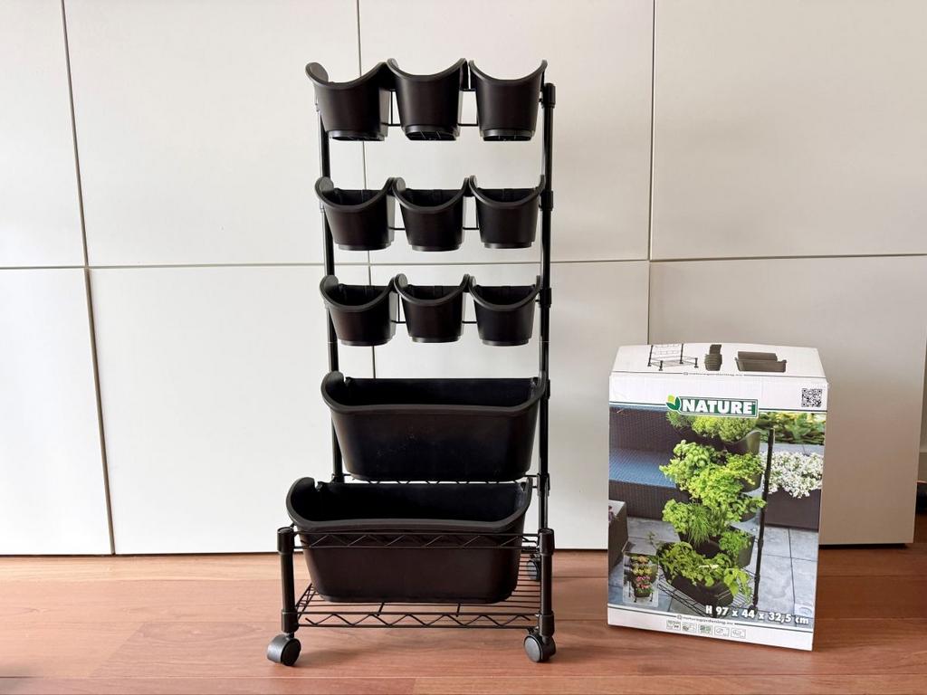 Nature Verticaal Tuinieren Rek met Bloempotten, Ophalen, Kunststof, Minder dan 60 cm, Zo goed als nieuw