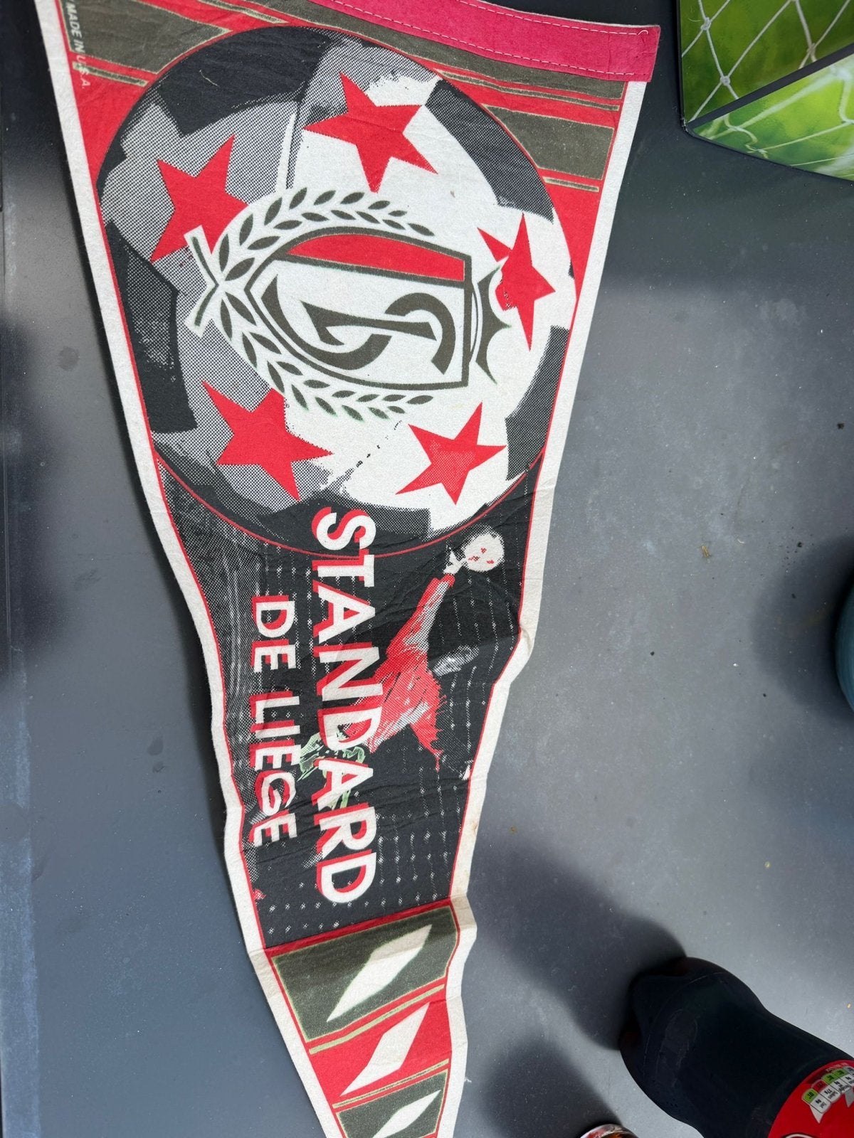 Vintage Standard Luik Vaantje - Voetbal Memorabilia, Verzamelen, Ophalen of Verzenden, Gebruikt, Buitenlandse clubs, Vaantje of Sjaal