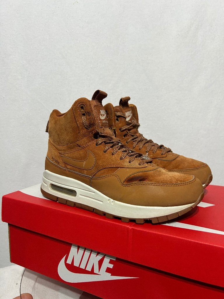ALS NIEUW! Maat 38,5 - Nike Air Max 1 Mid Sneakerboot Brown, Bruin, Verzenden, Nike, Nike