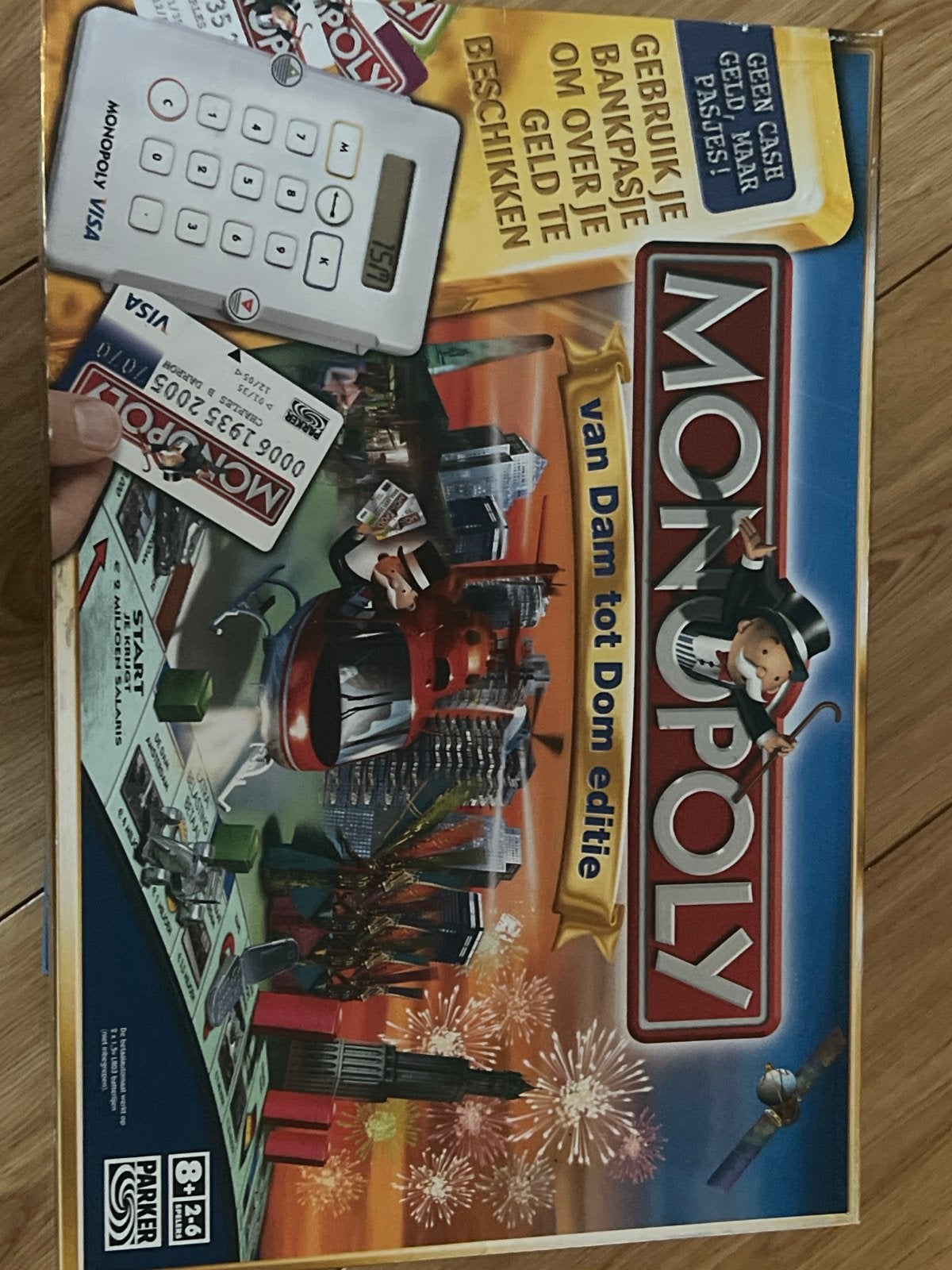 Monopoly van Dam tot Dom editie met bankpasjes, Drie of vier spelers, Ophalen, Gebruikt
