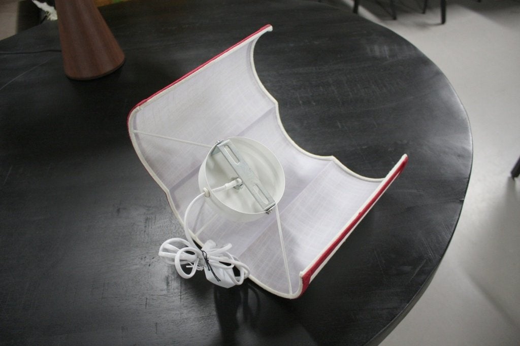 Wandlamp Fringe Light en Living stof creme met rode bies, Ophalen of Verzenden, Zo goed als nieuw
