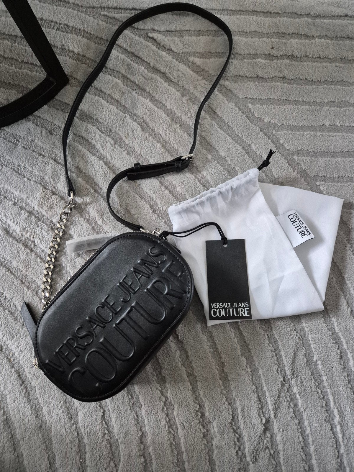 Nieuwe Versace Jeans Couture Schoudertasje Zwart, Ophalen of Verzenden, Nieuw, Zwart, Schoudertasje