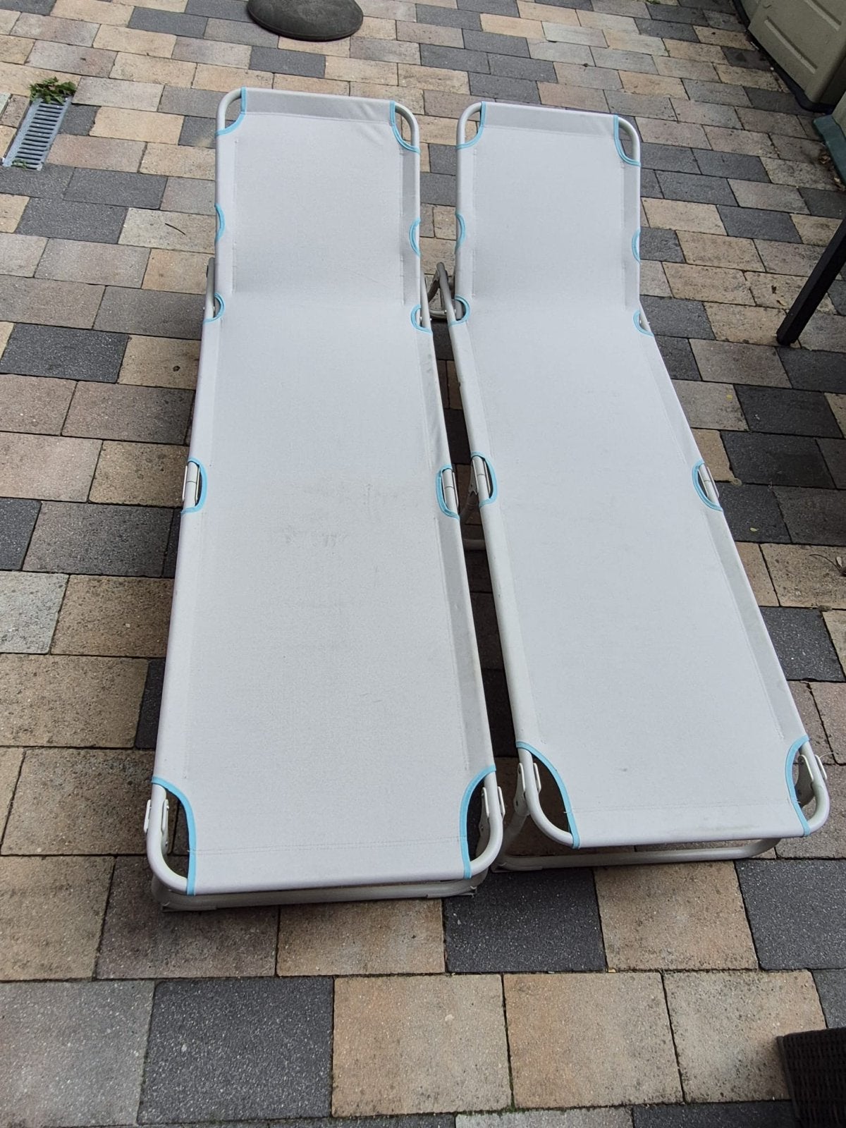 2x IKEA HÄMÖ Ligbedden - Verstelbaar en Inklapbaar, Tuin en Terras, Ligbedden, Ophalen, Gebruikt, Metaal, Inklapbaar