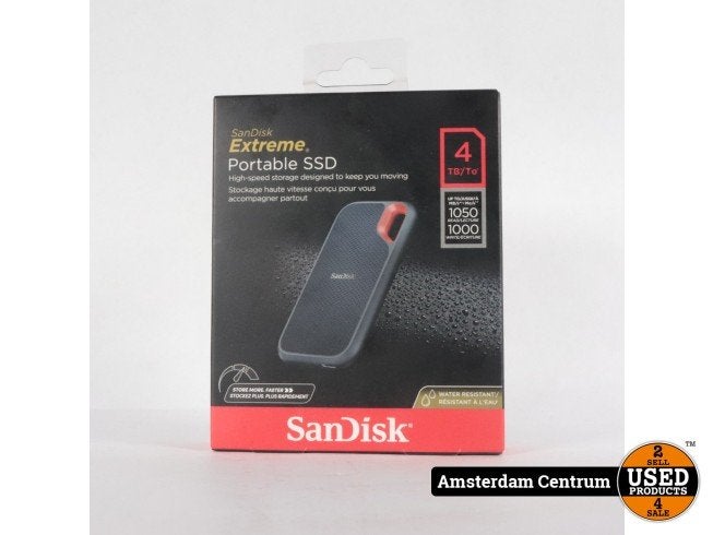 SanDisk Extreme Portable SSD 4TB - Nieuw In Seal, Computers en Software, Sandisk, Nieuw, Support@sandisk.com, Western Digital Technologies, Inc.,
951 SanDisk Drive,
Milpitas, CA 95035,
United States