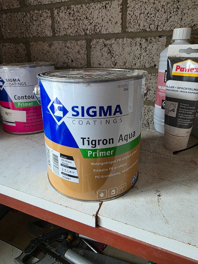Sigma pu primer 2,5 liter wit, Ophalen, Wit, Nieuw, Lak