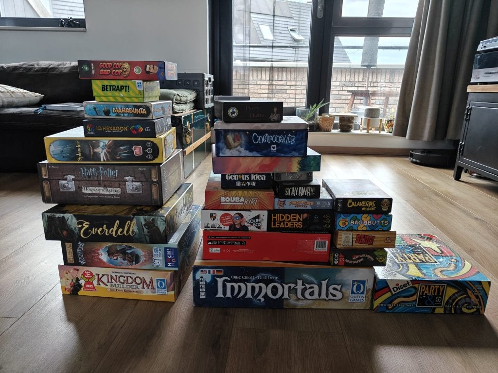 Flinke stapel bordspellen, Hobby en Vrije tijd, Een of twee spelers, Ophalen, Zo goed als nieuw, Diverse uitgevers