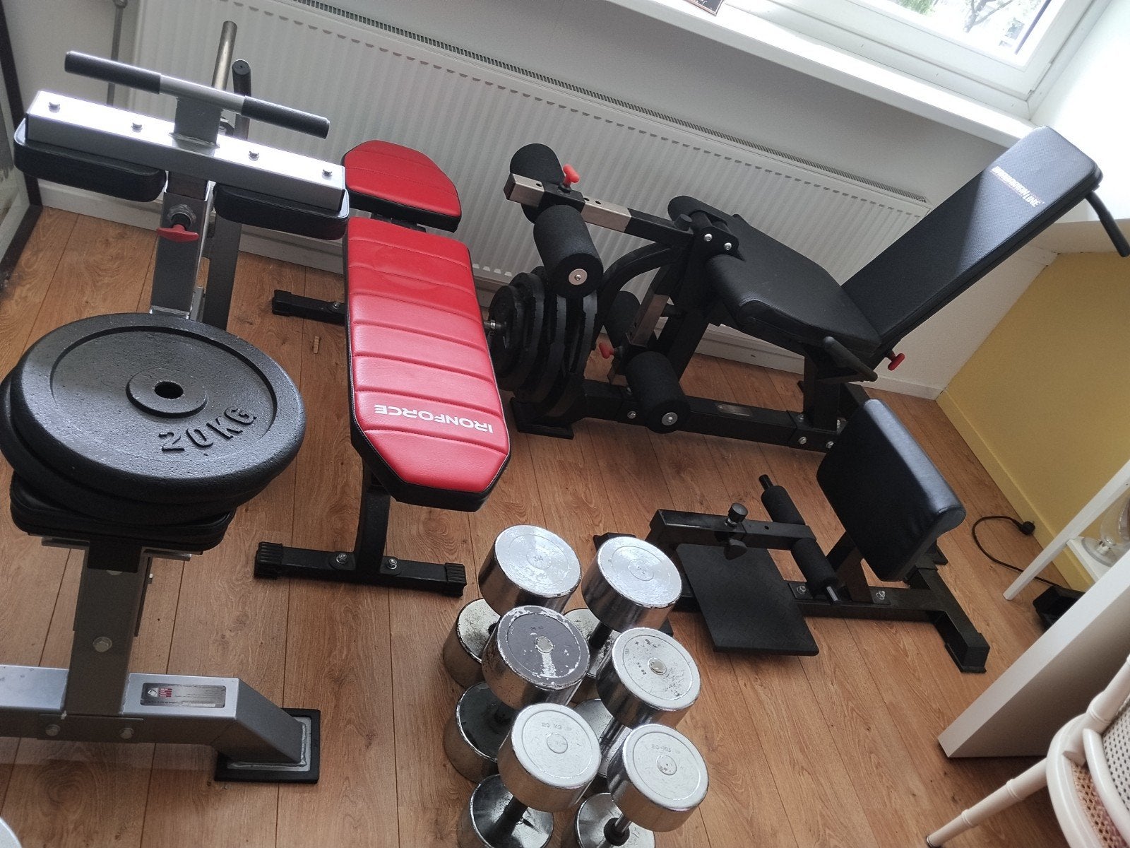 complete krachttraining thuisgym barbarian, Sport en Fitness, Ophalen, Gebruikt, Benen, Fitnessbank