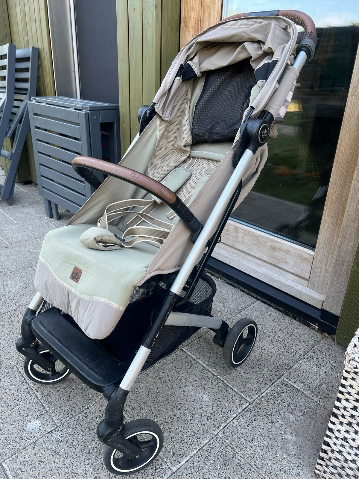 Cybex gb Gold Buggy 'Qbit+ All-City' - Vanilla Beige, Ophalen, Zo goed als nieuw, Overige merken, Verstelbare rugleuning