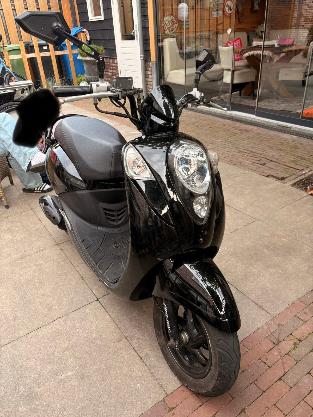 Sym Mio 50 scooter - Zwart, Ophalen, Gebruikt, Uitlaat, SYM