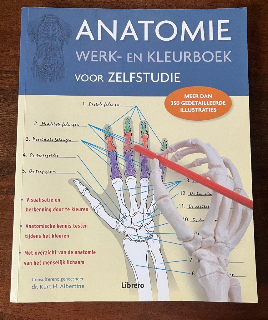 Anatomie Werk- en Kleurboek voor Zelfstudie, Boeken, Ophalen of Verzenden, Zo goed als nieuw