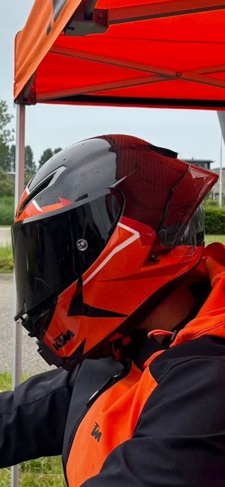 AGV PISTA GP R Maat S Custom KTM Paintjob helm, Ophalen, S, Tweedehands, Integraalhelm