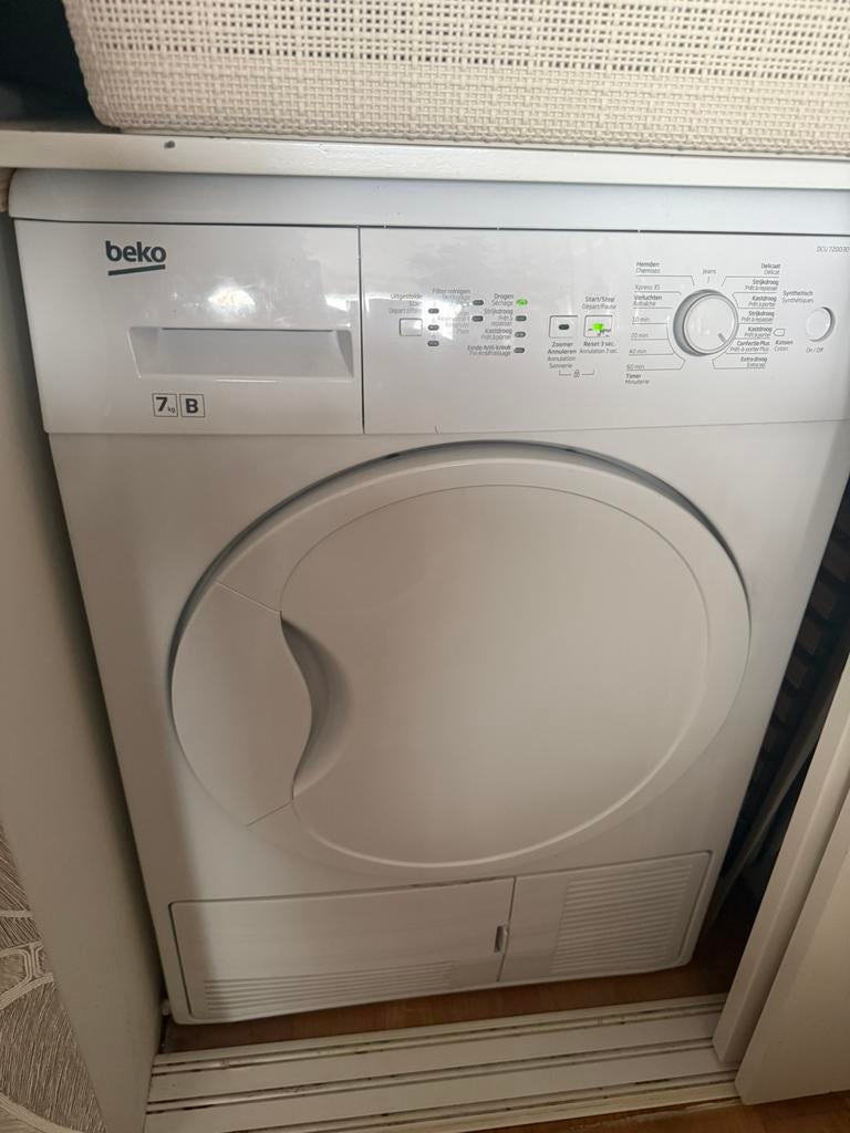 Slecht werkende droger Beko, Ophalen, 6 tot 8 kg, Gebruikt, Minder dan 85 cm