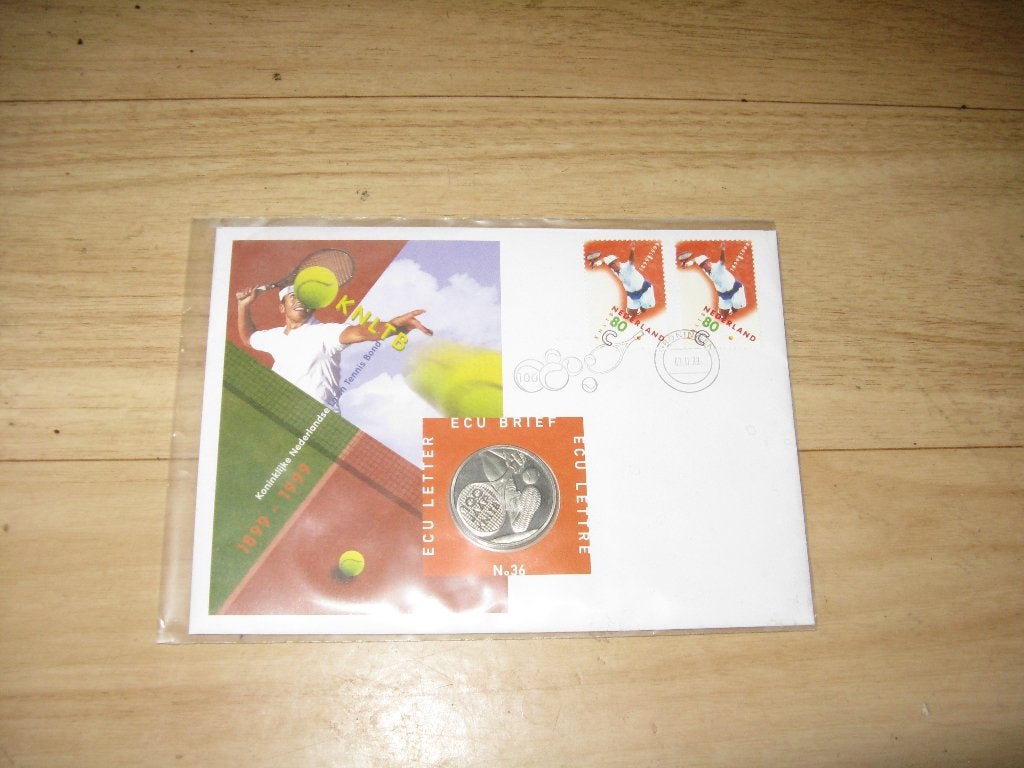 Ecubrief nummer 36 '100 jaar KNLTB 1899-1999, Postzegels en Munten, Ophalen of Verzenden, Envelop