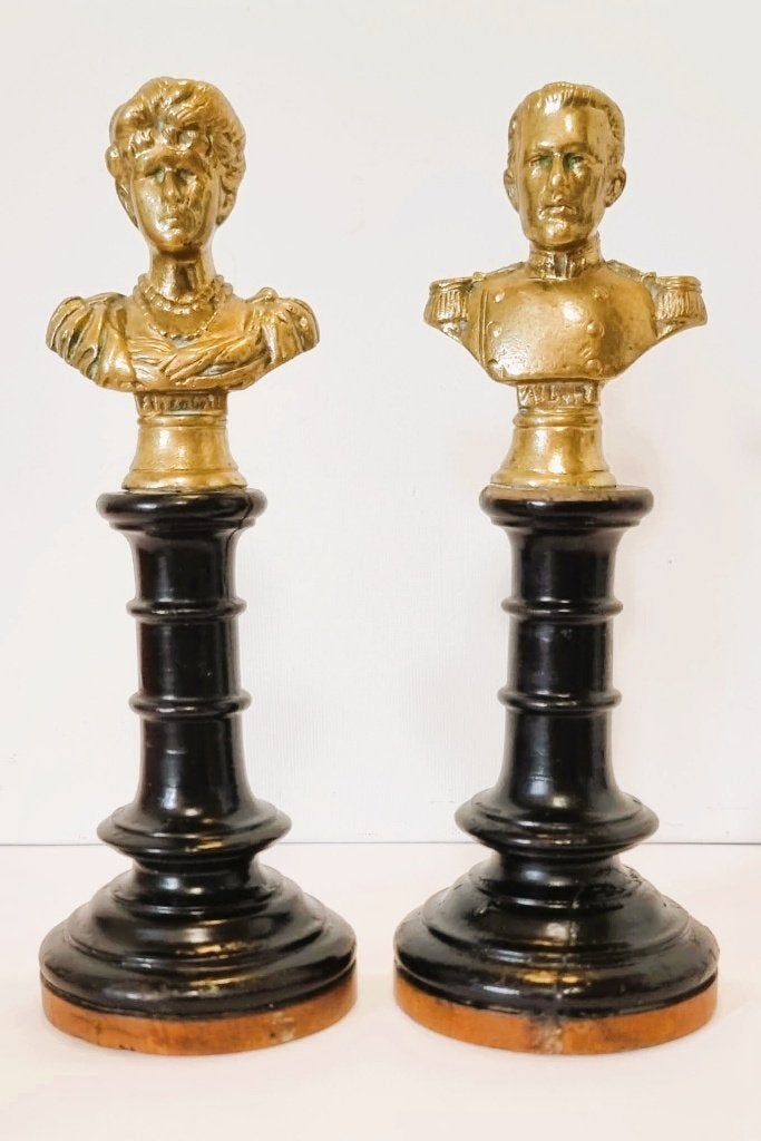 Brons borstbeelden op sokkel., Ophalen of Verzenden, Nieuw, Mens