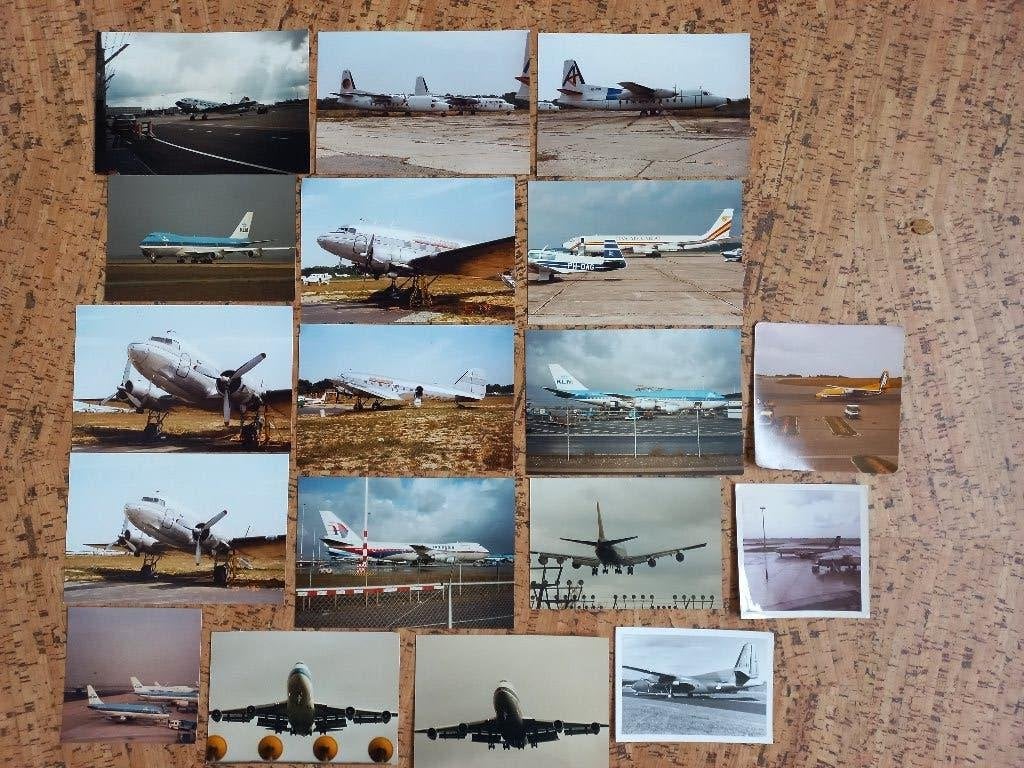 18 Foto’s Vliegtuigen, Verzamelen, Ophalen of Verzenden, Nieuw, Kaart, Foto of Prent