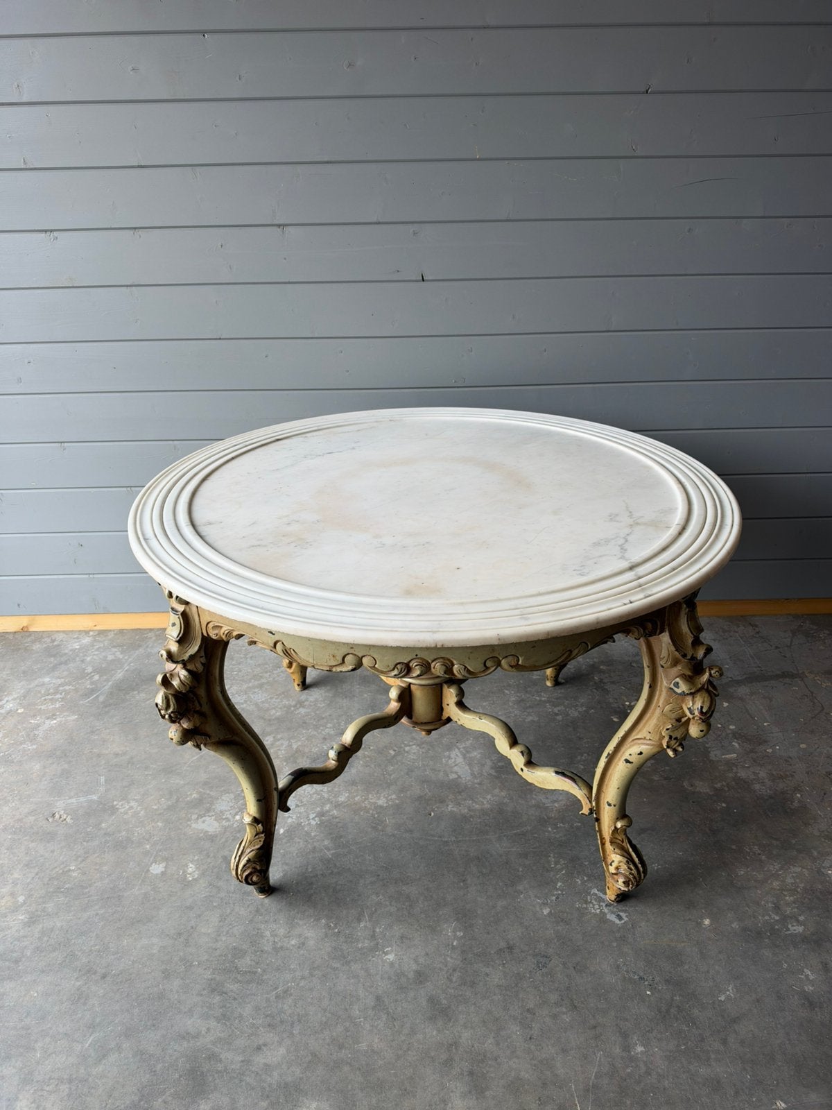 Antieke salontafel met marmer blad, Antiek en Kunst, Ophalen