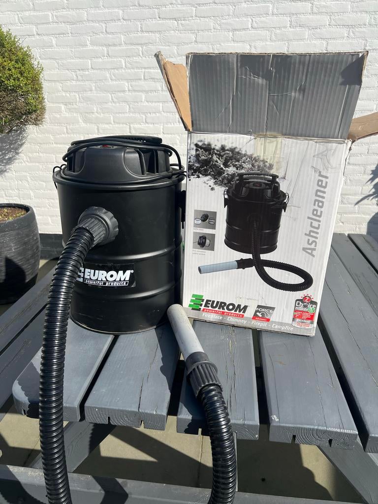 EUROM Ashcleaner - Zwarte Asstofzuiger - amper gebruikt., Ophalen of Verzenden, Gebruikt, Reservoir