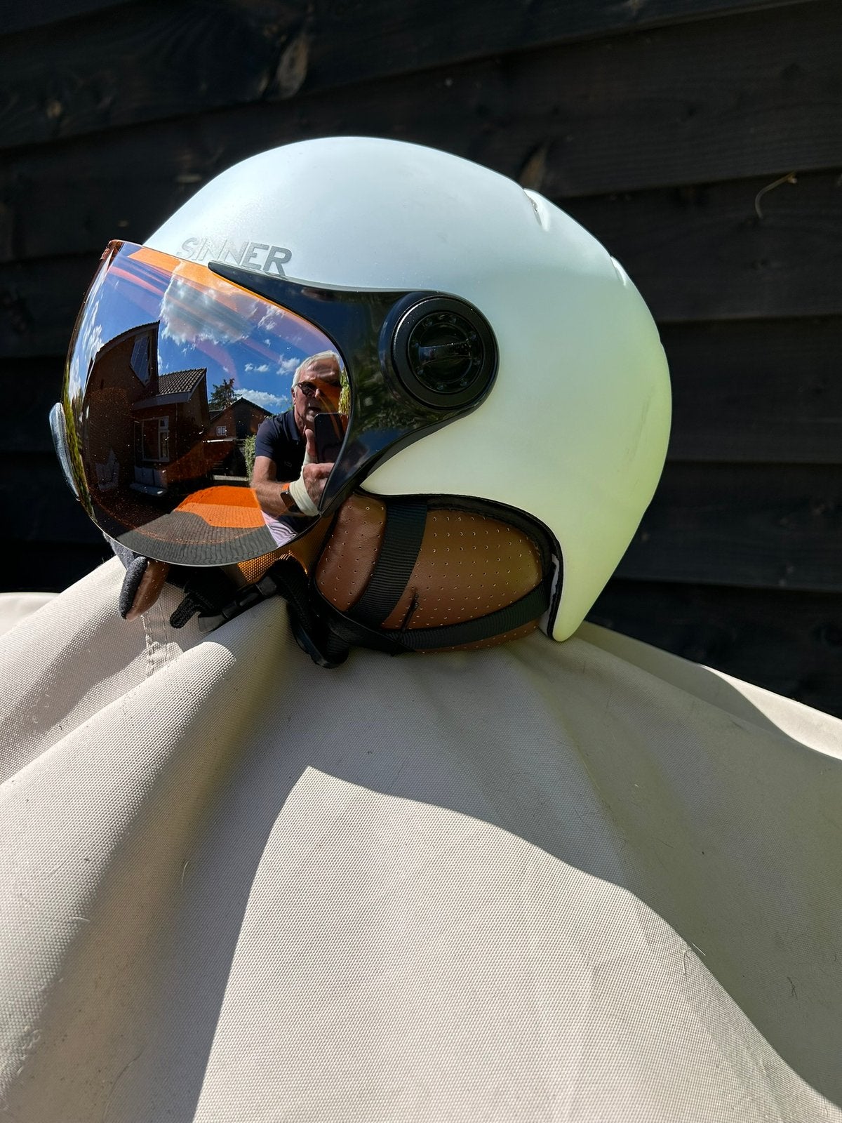 Skihelm met vizier, Sport en Fitness, Skiën en Langlaufen, Overige typen, Zo goed als nieuw, Minder dan 100 cm, Ophalen
