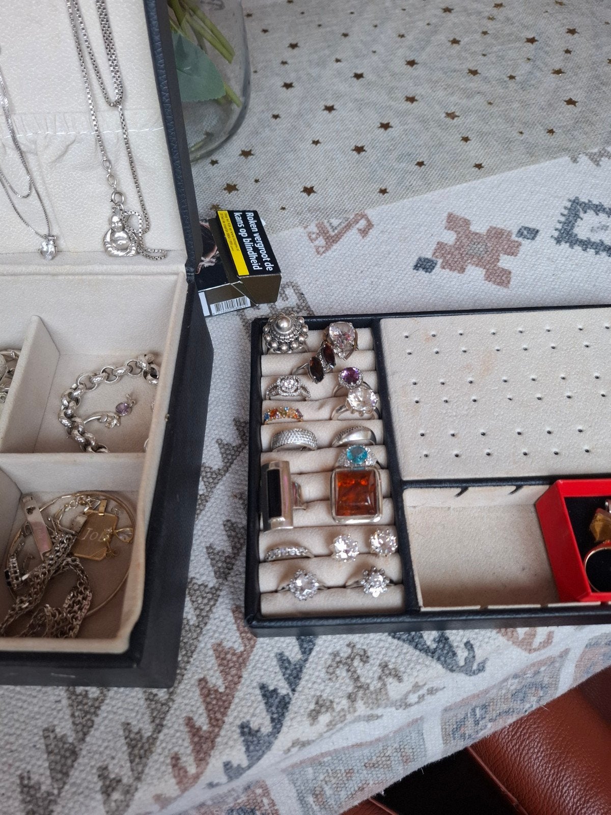 Mooie zilveren sieraden (925) en 14 karaat goud, Sieraden, Tassen en Uiterlijk, Ringen, Gebruikt, Ophalen of Verzenden, Dame, Zilver