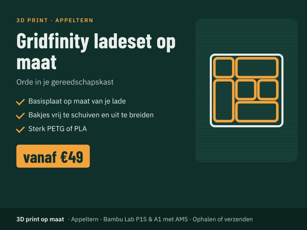 Gridfinity ladeset op maat voor gereedschapskast, Ophalen of Verzenden, Nieuw