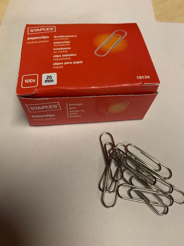 Staples Paperclip 25mm Zilver (doosje 100 stuks), Niet bekend, Niet bekend, Nieuw, Ophalen of Verzenden