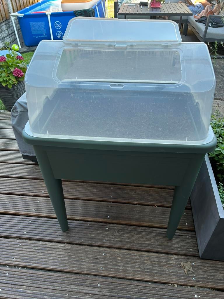 Elho Green Basics Kweektafel moestuin XXL groen met deksel, Ophalen, Zo goed als nieuw, Kweektafel
