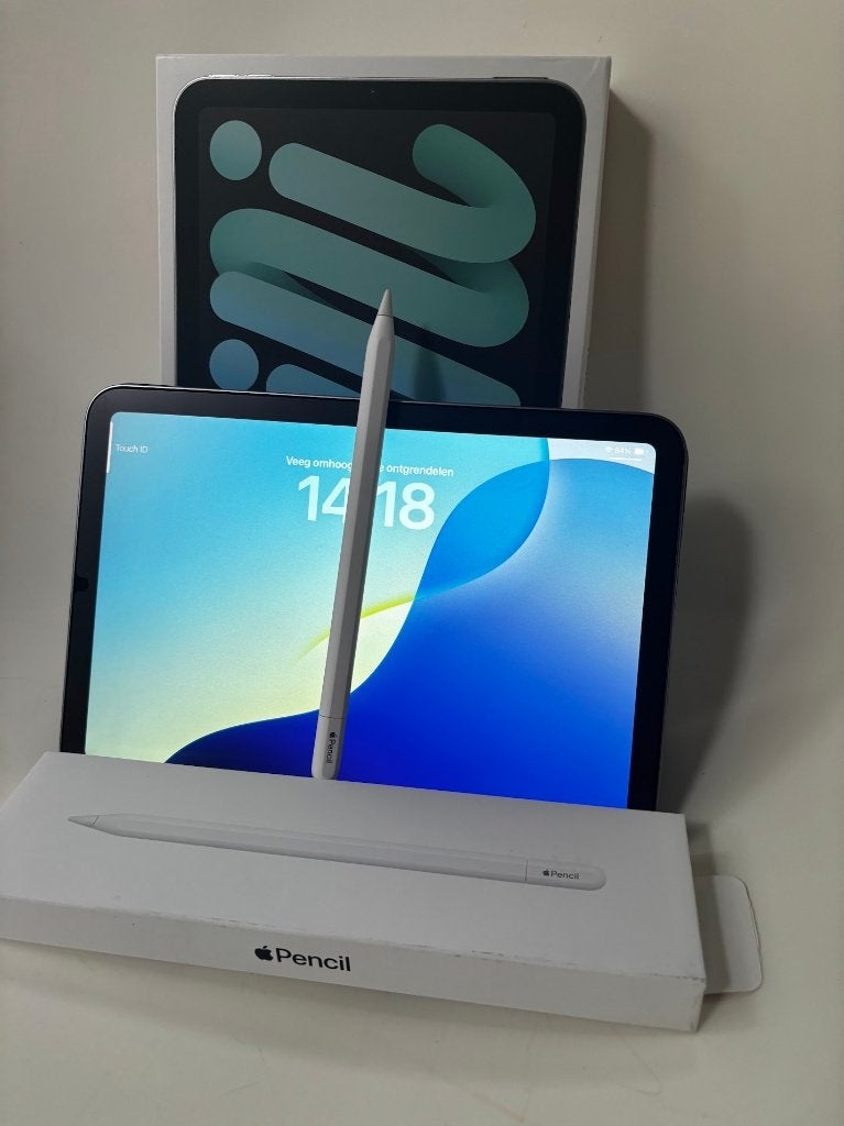 Apple iPad Mini (A17 Pro) Wi-Fi 128GB Grijs met Apple Pencil