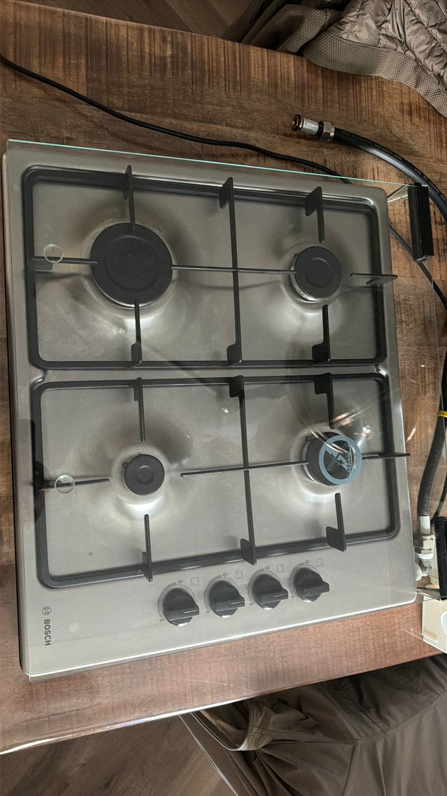 Bosch kookplaat zgan, Witgoed en Apparatuur, Ophalen, 4 kookzones, Zo goed als nieuw, Gas