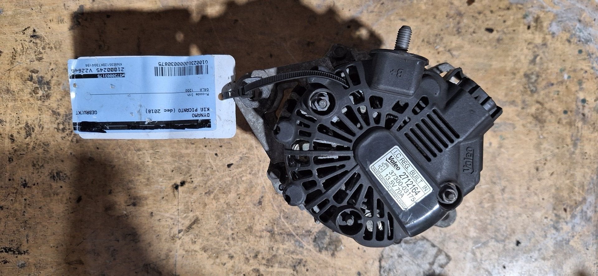 Valeo Dynamo Kia Picanto JA Hyundai i10 1.2 G4LA 37300-03175, Gebruikt, -, -, Ophalen of Verzenden