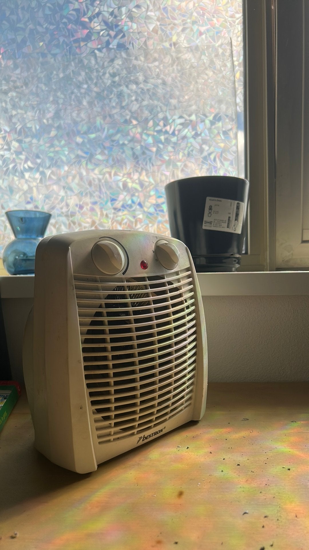 small portable electric fan heater, Ophalen, Tafel- of Grondventilator, Minder dan 60 m³, Zo goed als nieuw