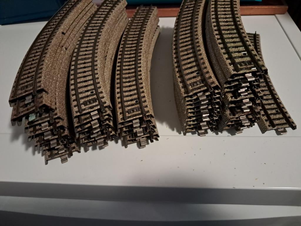 Gebruikte Marklin modeltrein HO rails.e.d. alles voor €50,-, Hobby en Vrije tijd, Wisselstroom, Gebruikt, Rails, Ophalen of Verzenden
