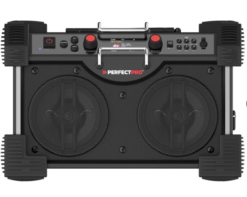Perfectpro Rockhart 18v met Makita adapter, Audio, Tv en Foto, Radio's, Ophalen, Nieuw, Bouwradio