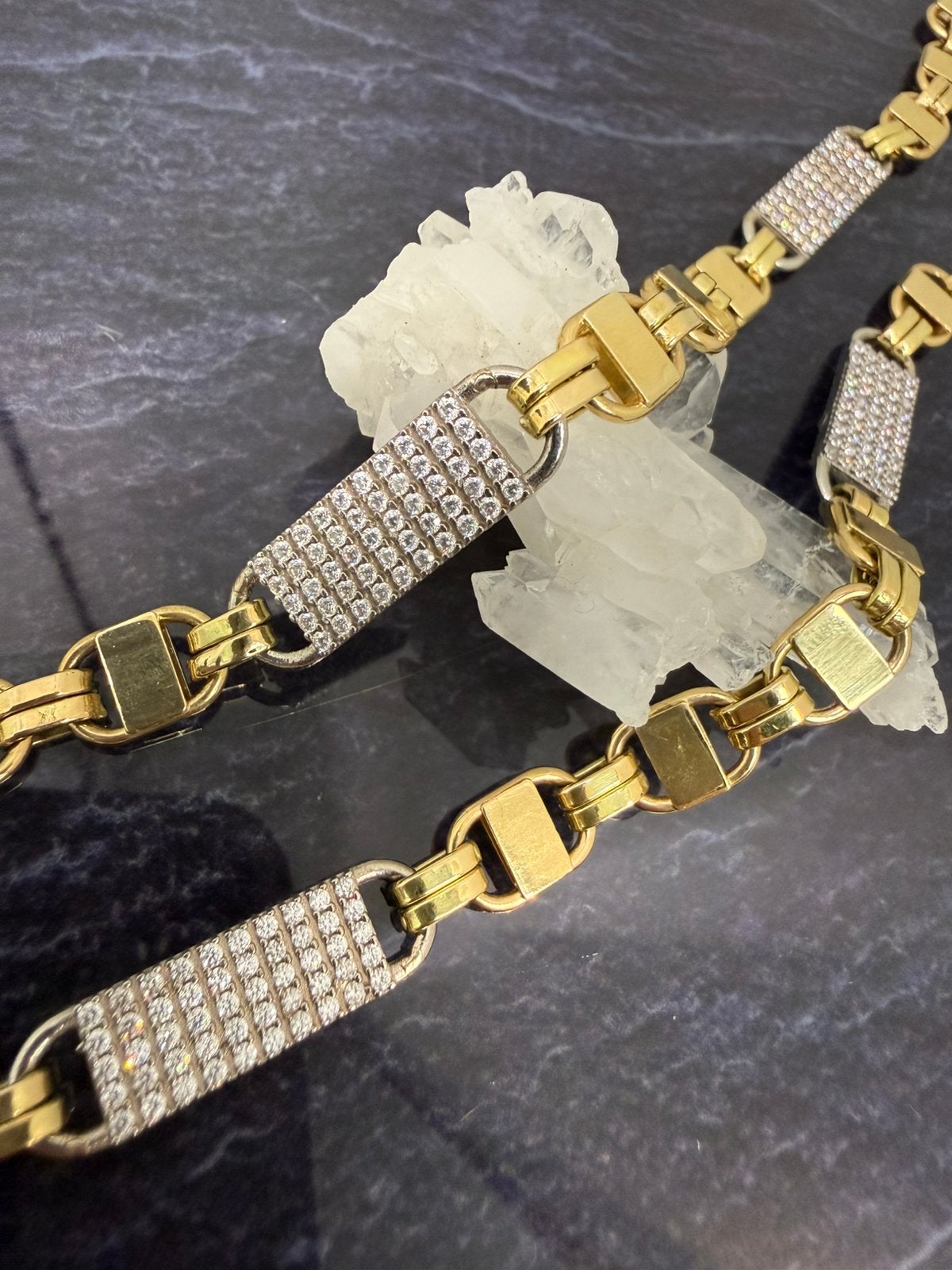 Prachtige 14k gouden kingsley ketting 65 cm 7.5 mm ITALY, Sieraden, Tassen en Uiterlijk, Kettingen, Ophalen of Verzenden, Nieuw