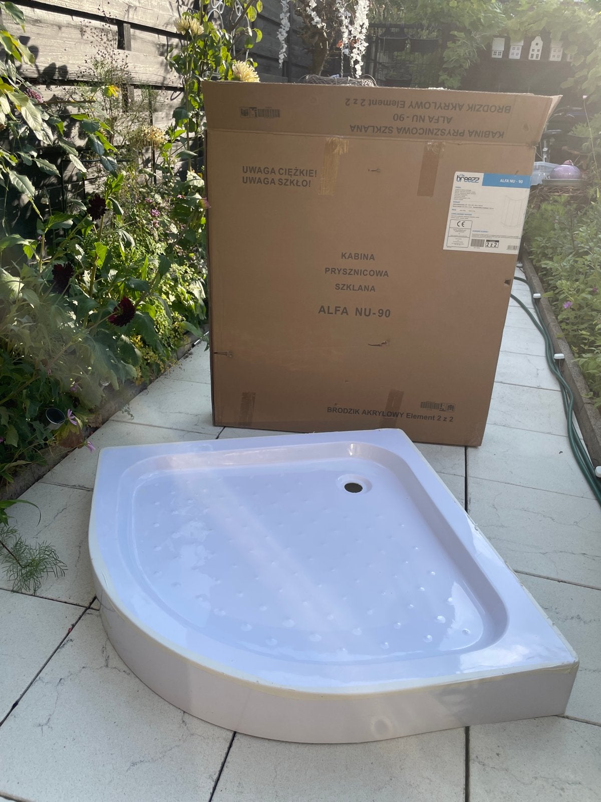 Douchecabine met douchebak Alfa NU-90, Doe-het-zelf en Verbouw, Sanitair, Ophalen of Verzenden, Nieuw, Rvs, Douche