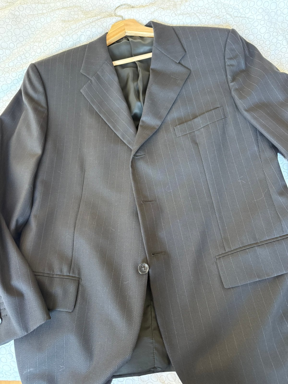CORNELIANI (2) colbert jasje, zwart met krijtstreep, maat 52, Kleding | Heren, Ophalen of Verzenden, Zo goed als nieuw, Maat 52/54 (L)