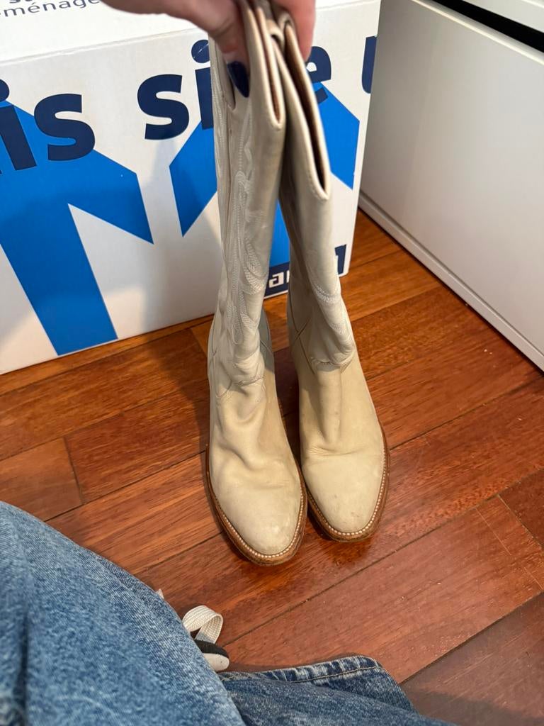 Sendra laarzen wit/creme, Ophalen of Verzenden, Zo goed als nieuw