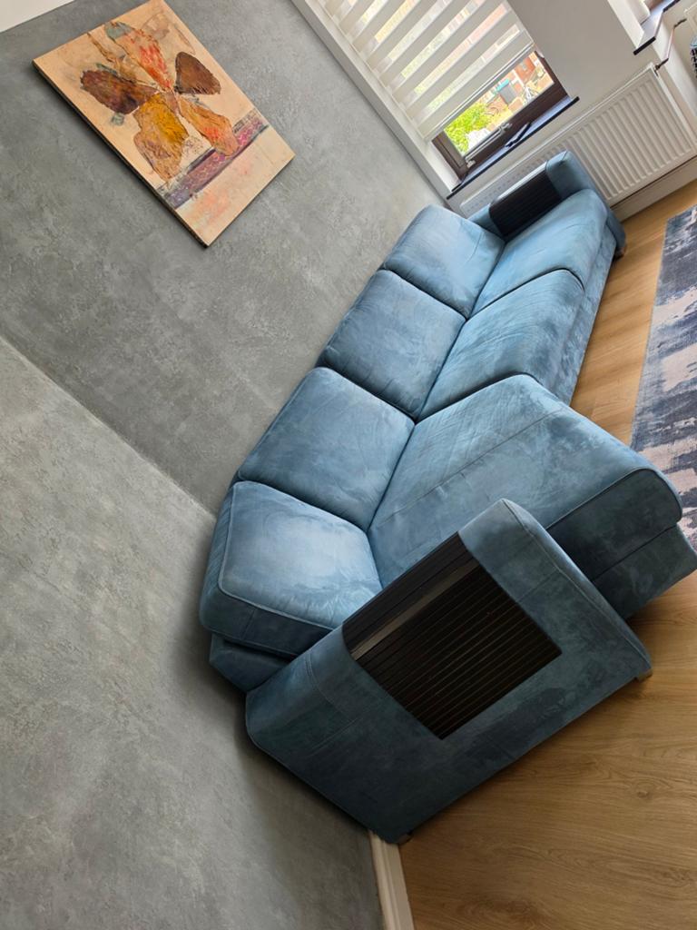 Hoekbank vanHoogenboezem  - 240x90x90 cm - Zo goed als nieuw, Huis en Inrichting, Banken | Bankstellen, Hoekbank, 300 cm of meer