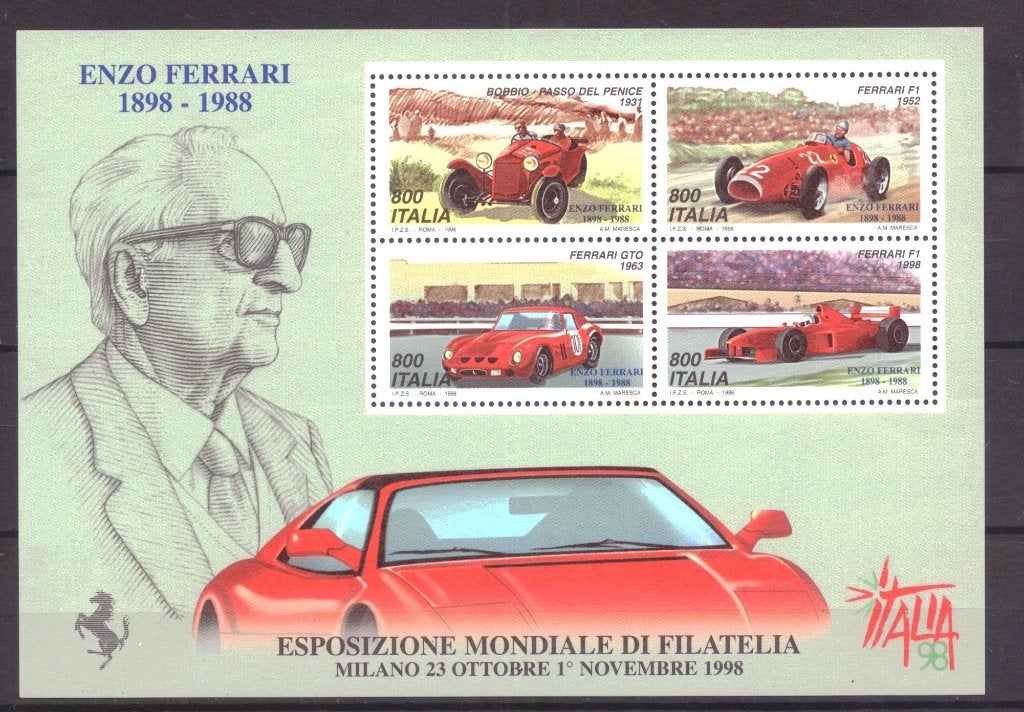 Italië Blok 17 Postfris! Ferrari (1988), Ophalen of Verzenden, Postfris