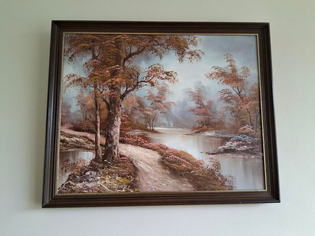 Landschapsschilderij van Irene Cafieri, Ophalen