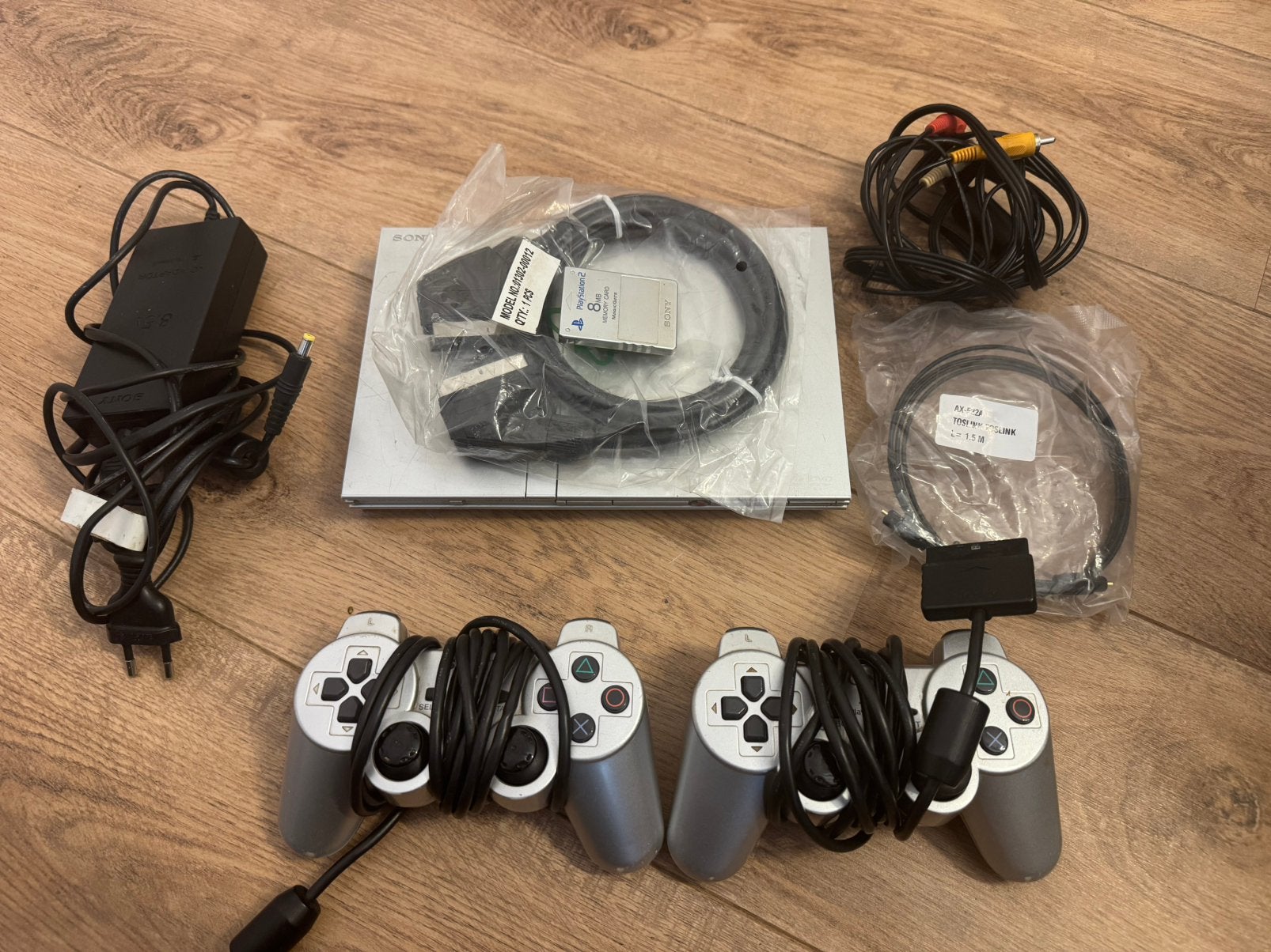 Playstation 2, Ophalen, Gebruikt, Met 2 controllers, Met geheugenkaart