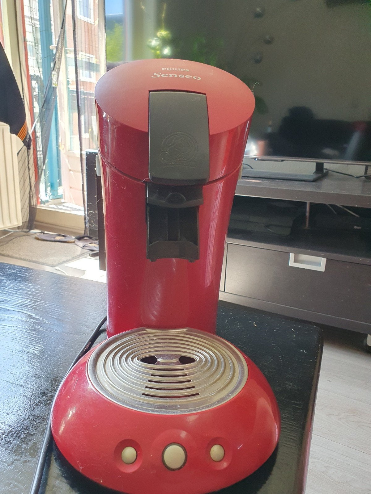 Philips Senseo Koffiezetapparaat Rood - Goede Staat, Koffiemachine, Ophalen of Verzenden, Zo goed als nieuw, 2 tot 4 kopjes