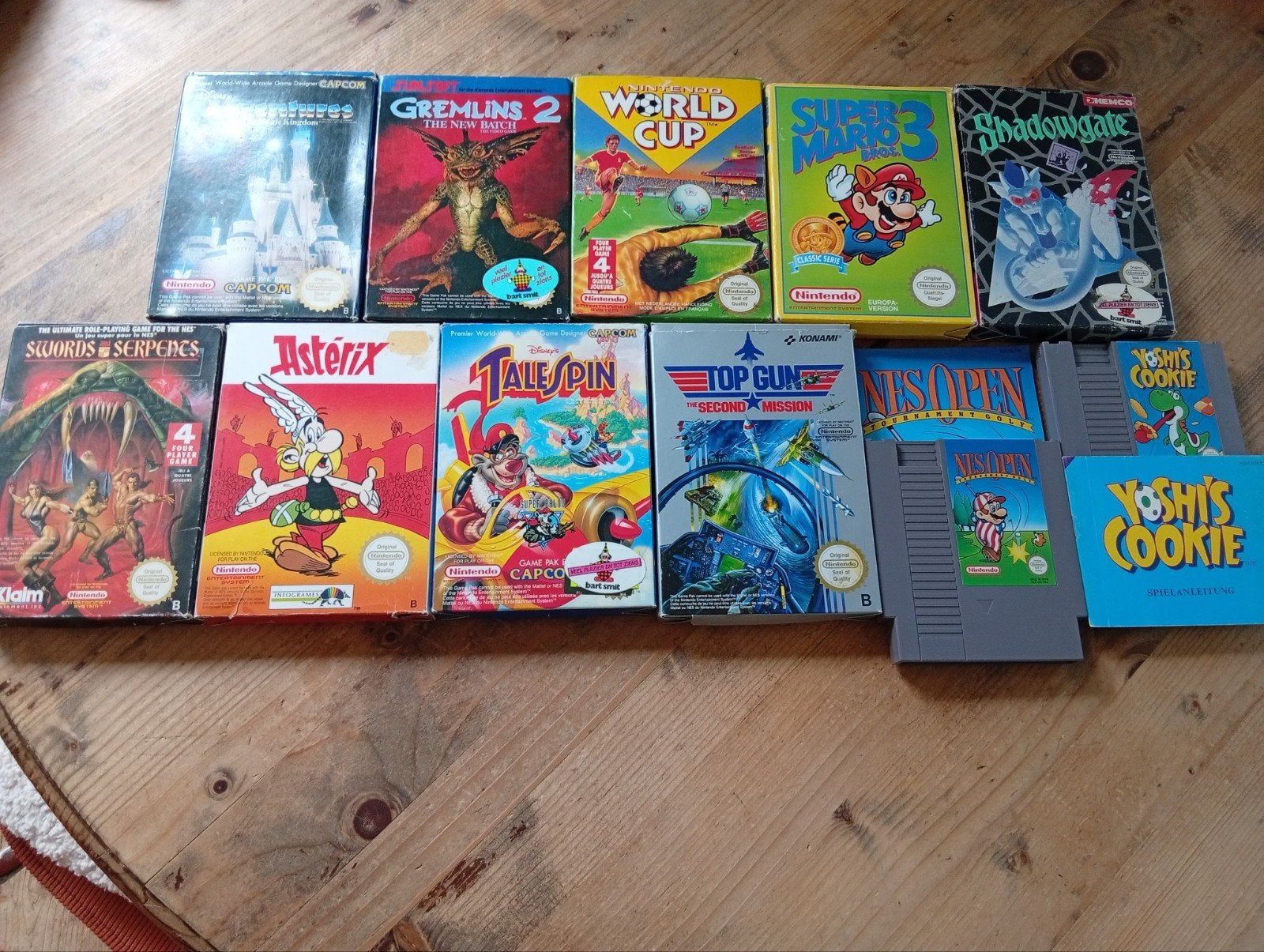 11 Nintendo NES spellen, 9 compleet, 2 met boekje, Avontuur en Actie, 2 spelers, Eén computer, Ophalen of Verzenden