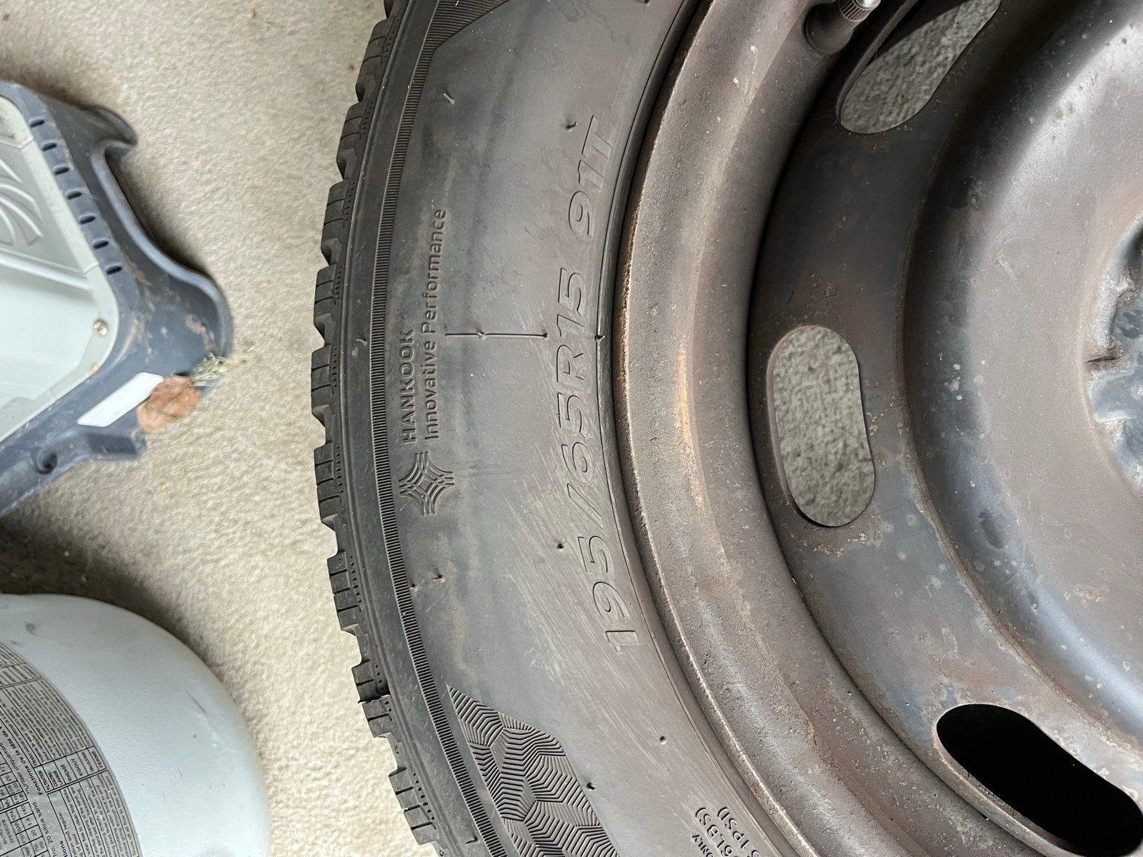 Hankook Winter I*cept RS3 Winterbanden op stalen velgen, Ophalen, Gebruikt, 15 inch, Banden en Velgen