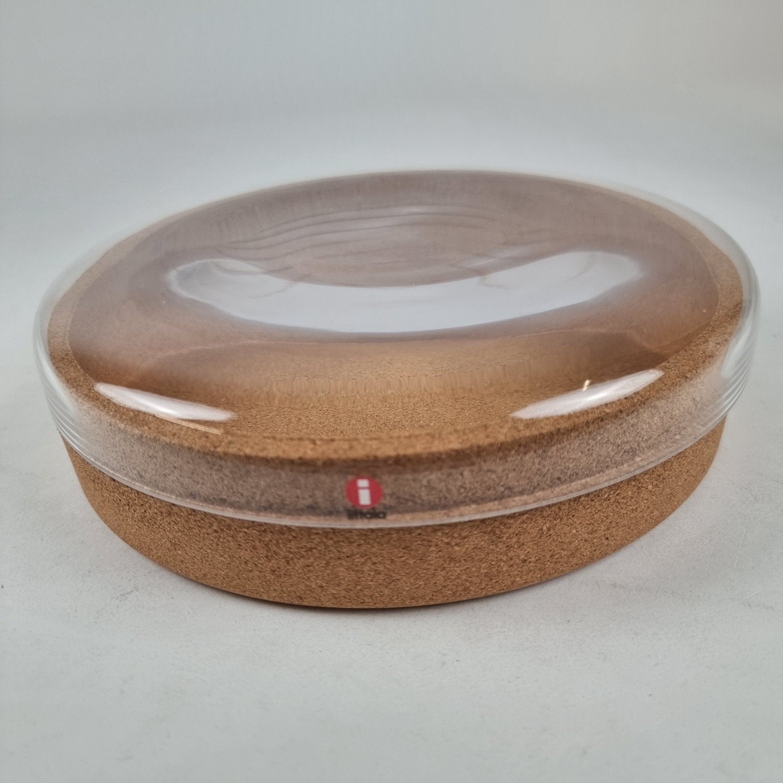 Iittala Vitriini Doos – Helder Glas met Kurk – 220 x 60 mm, Ophalen, Met deksel, Schaal, Rond